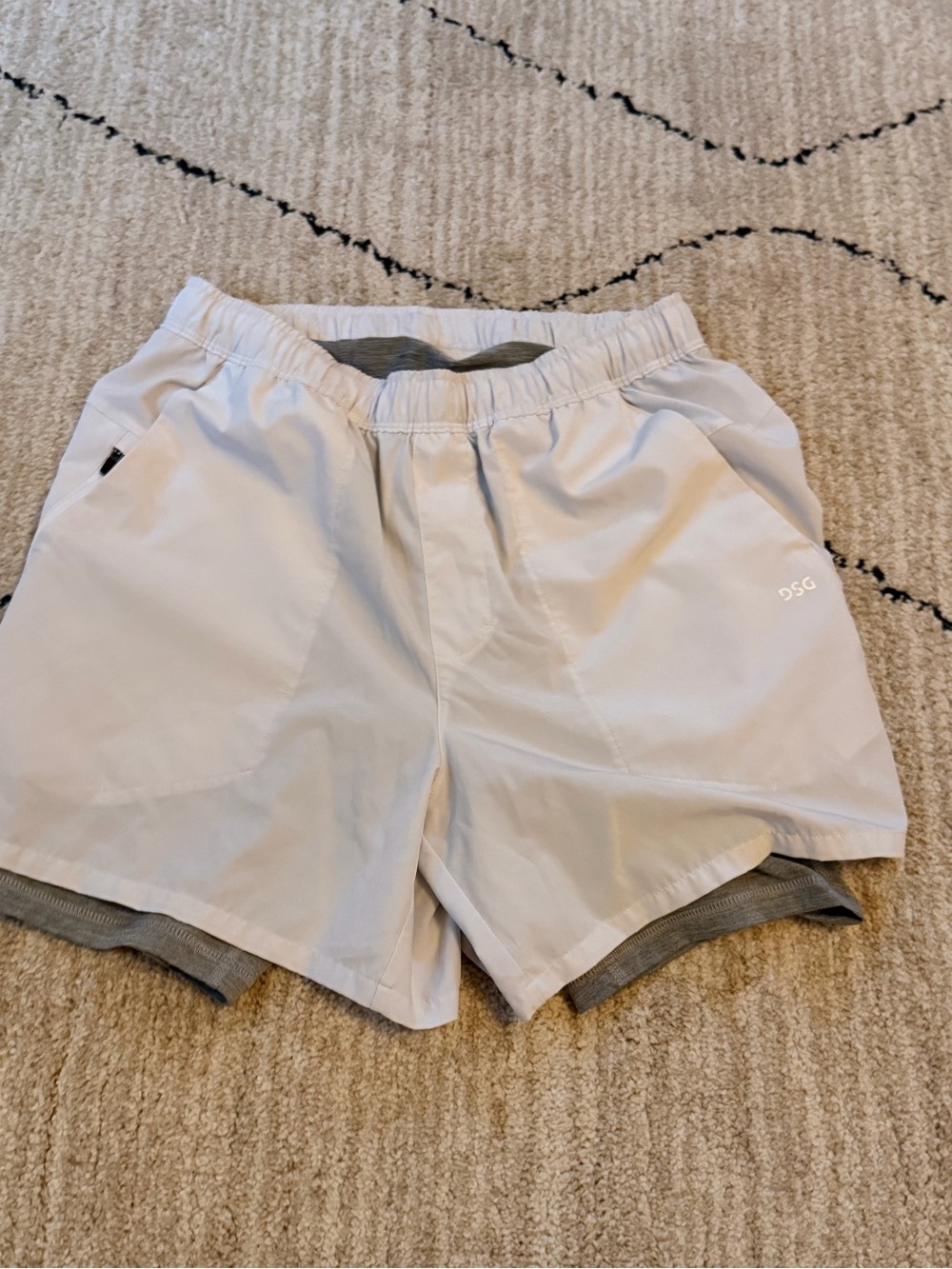 Light Gray Men’s DSG brand Athletic Shorts with Inner Liner